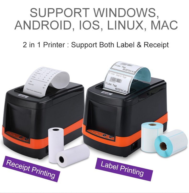 POS Printer HOIN 2-In-1 Receipt & Barcode - Image 2