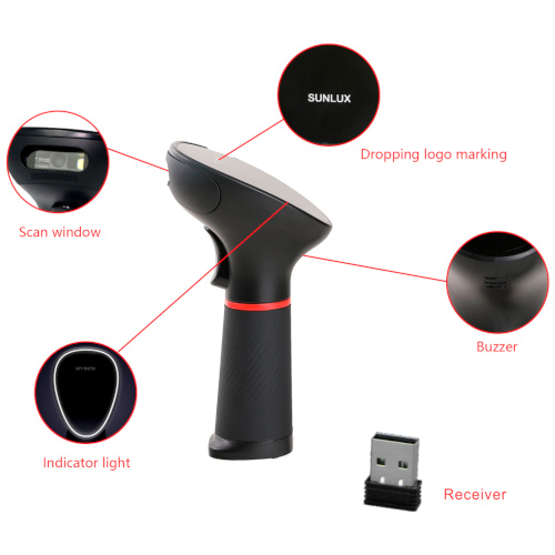 Sunlux XL-9600 1D-2D Wireless Barcode Scanner